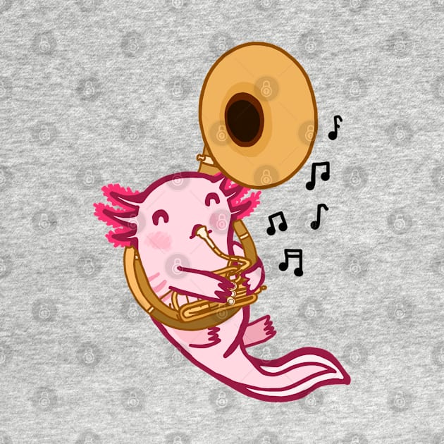 Sousaphone Axolotl by Artstuffs121